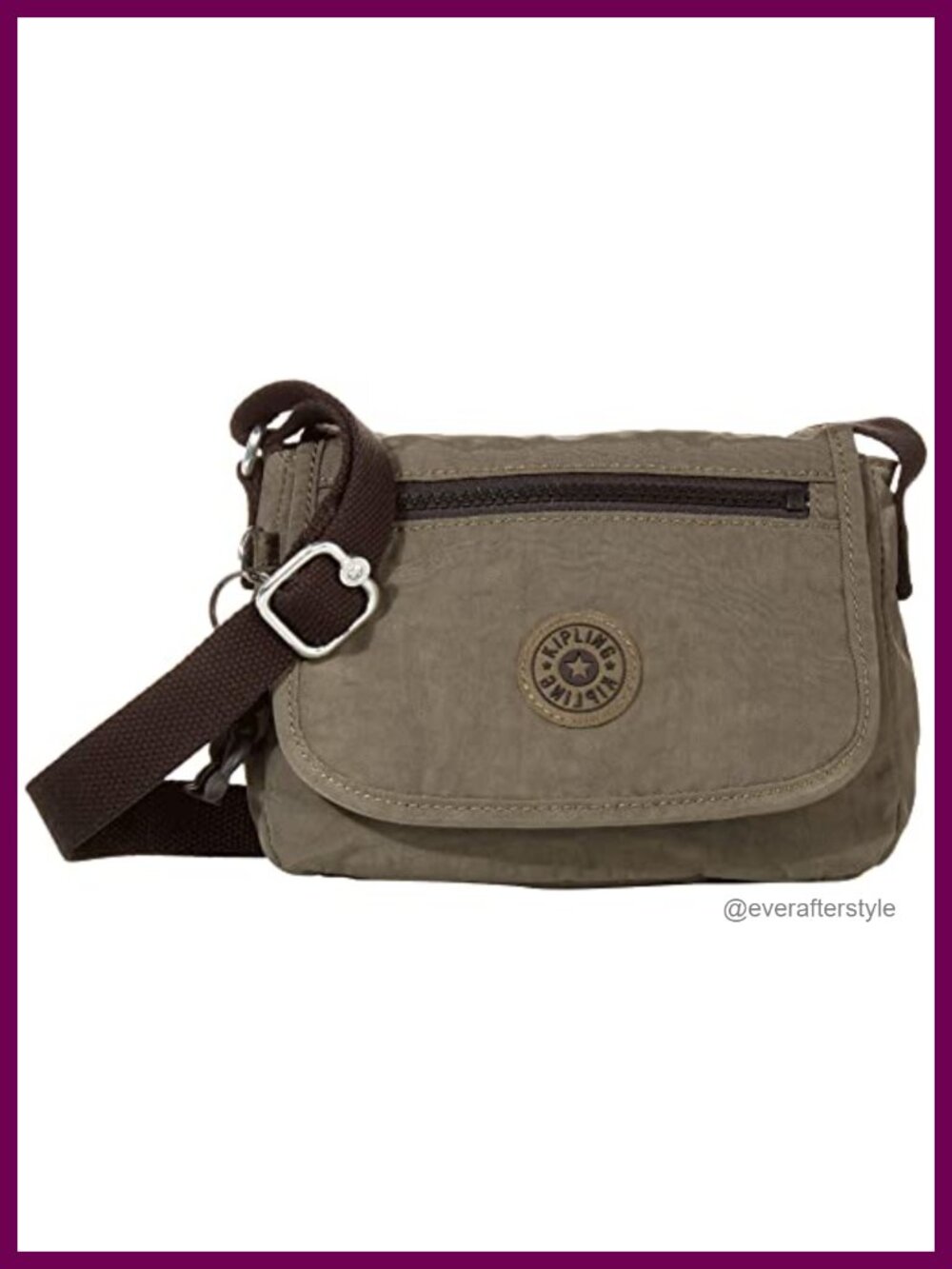 Kipling Sabian Mini Crossbody Bag Lightweight Nylon Adjustable Strap Flap